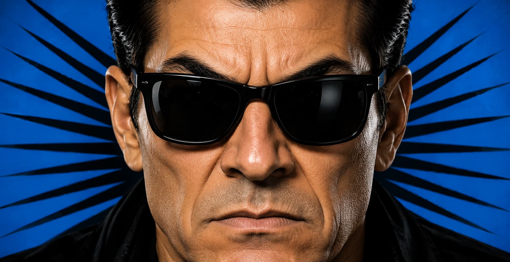 Man staring straight ahead with sunglasses — don't respond to snitches